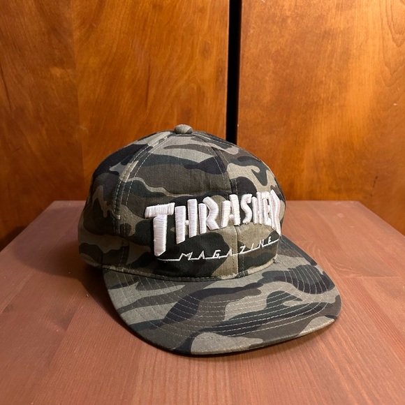 Thrasher Other - Thrasher Magazine Hat Cap Snap Back Camo Skateboard Skater Logo Mens